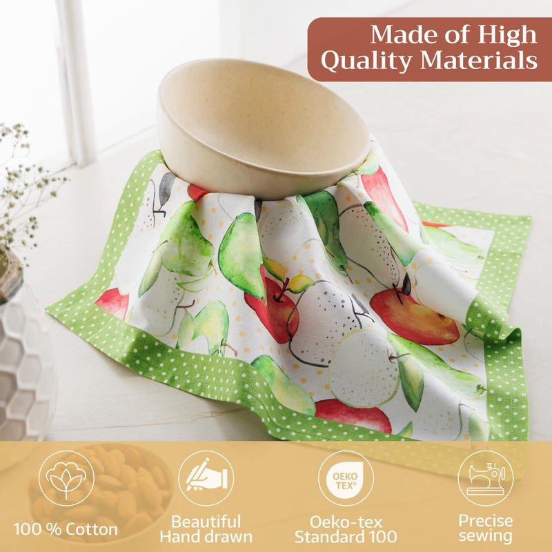 Maison d' Hermine Cloth Napkins Set of 4 100% Cotton for Thanksgiving Christmas Decorations Everyday Reusable Square Fall Napkins Cloth Washable Dinner Party (Fairy Christmas, 20"x20") - Image 3